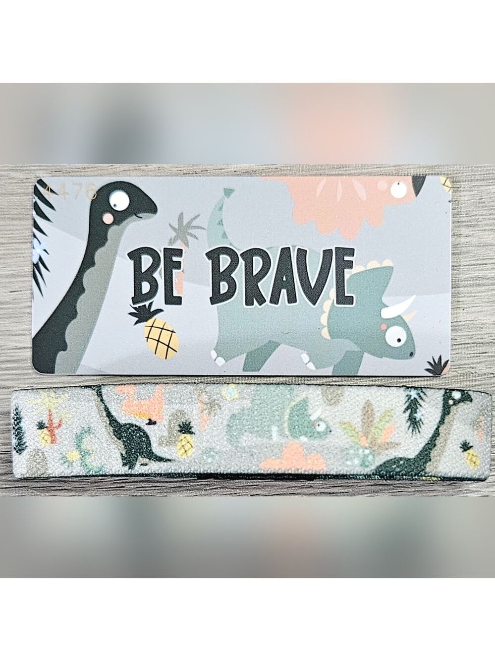 ZOX "BE BRAVE# #4476 MD Dino Positive Affirmation Sold Out Collectible Wristband